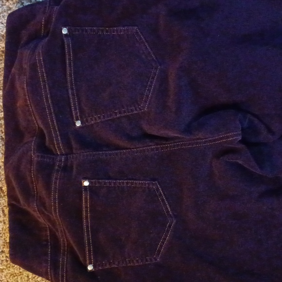 Van Heusen Corduroy Pants~Size 10~Dark Plum Color~Stretch - Picture 5 of 7
